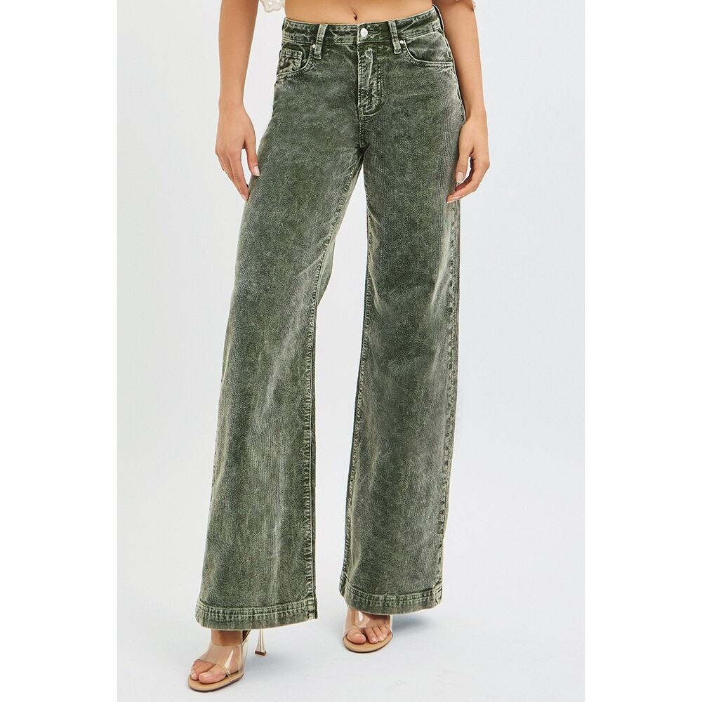 RISEN High Rise Wide Leg Corduroy Jeans - PW21322X - Plus Size 2XL - Picture 3 of 6